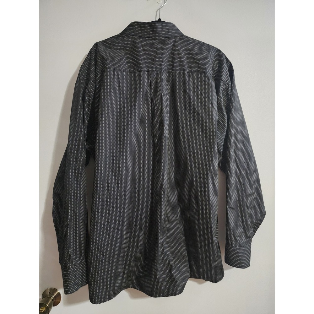 Panhandle Mens Black Dashed Western Button Down Shirt Large 36D2212 Cotton - Picture 5 of 8